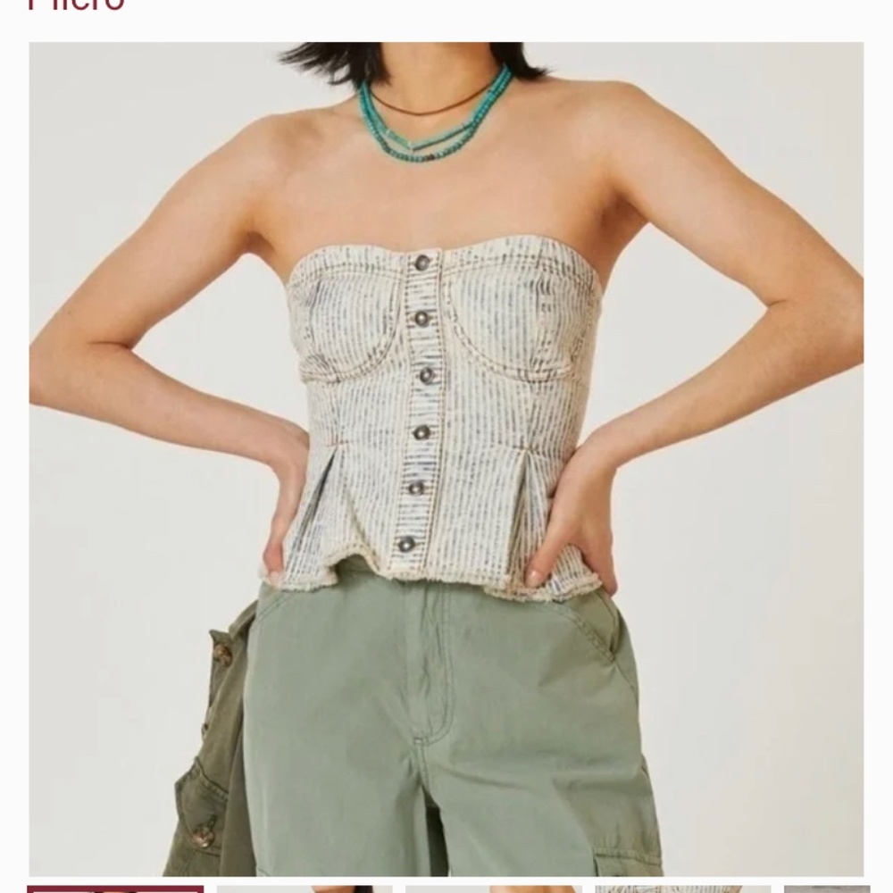 Anthropologie Pilcro Denim Corset (S)